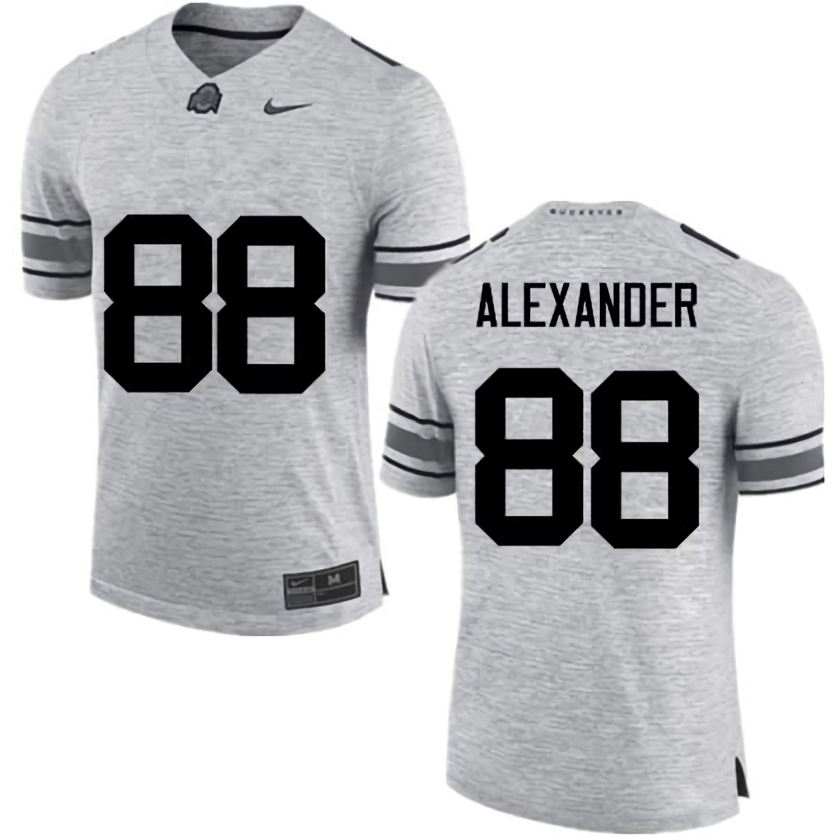 AJ Alexander Ohio State Buckeyes Men's NCAA #88 Nike Gray College Stitched Football Jersey XXM7656WN